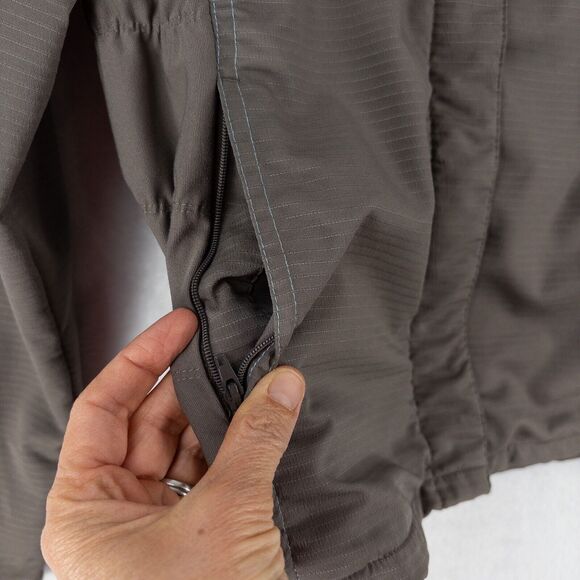 Nike Womens Fit Dry Full Zip Jacket Running Training Stretch Sz S Taupe - Picture 3 of 11